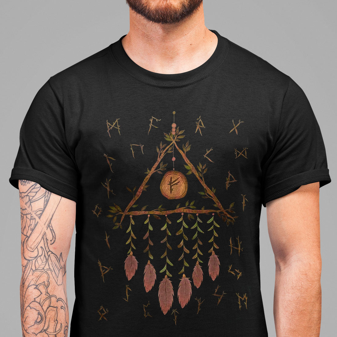 Rune Magik Dream Catcher Viking T Shirt