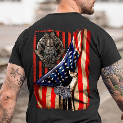 Viking American Flag Viking T Shirt