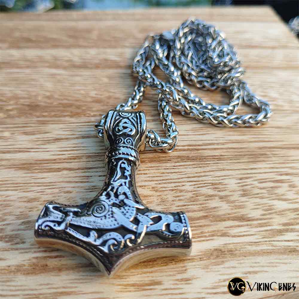 Thor's Hammer Stainless Steel Necklace