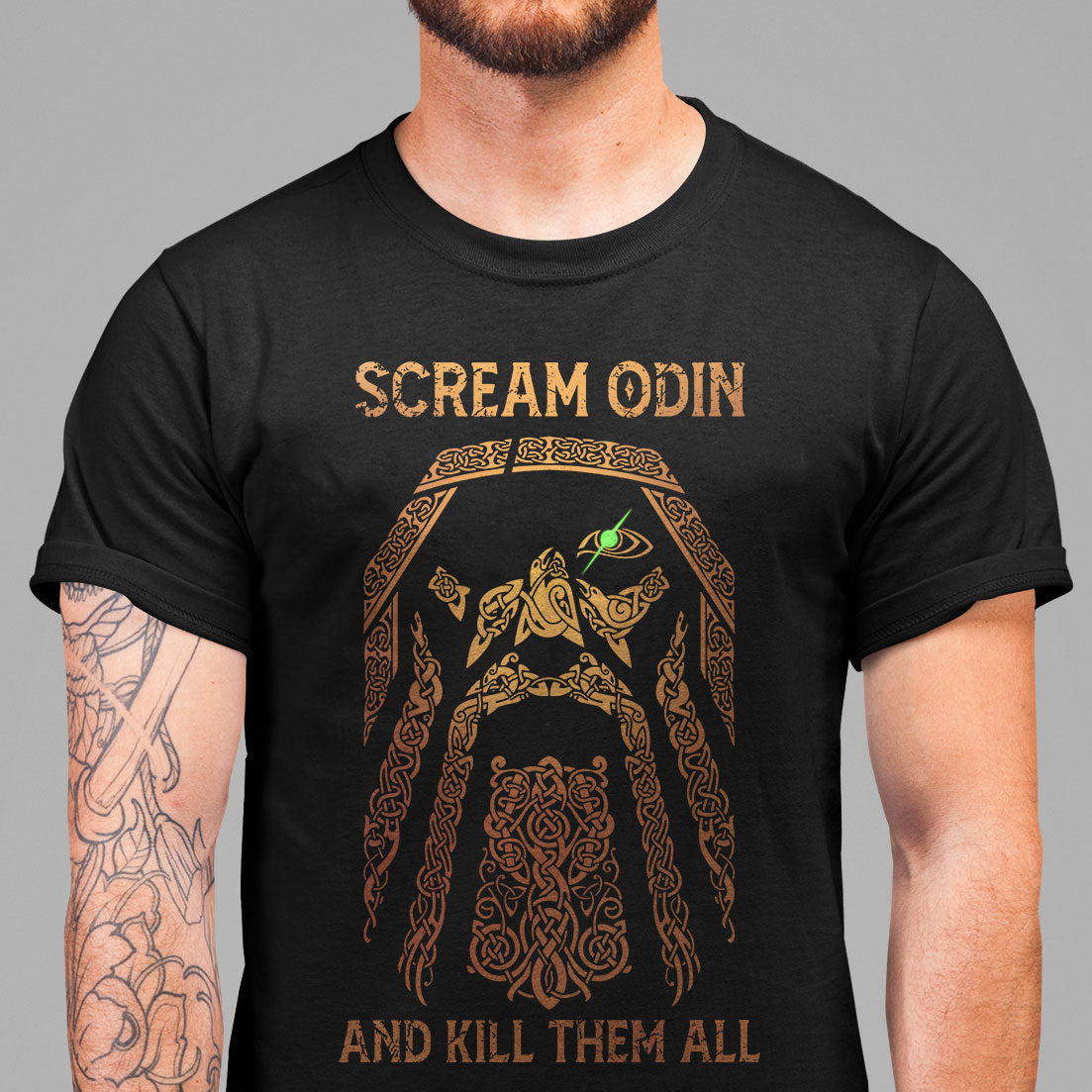 Scream Odin Viking T Shirt