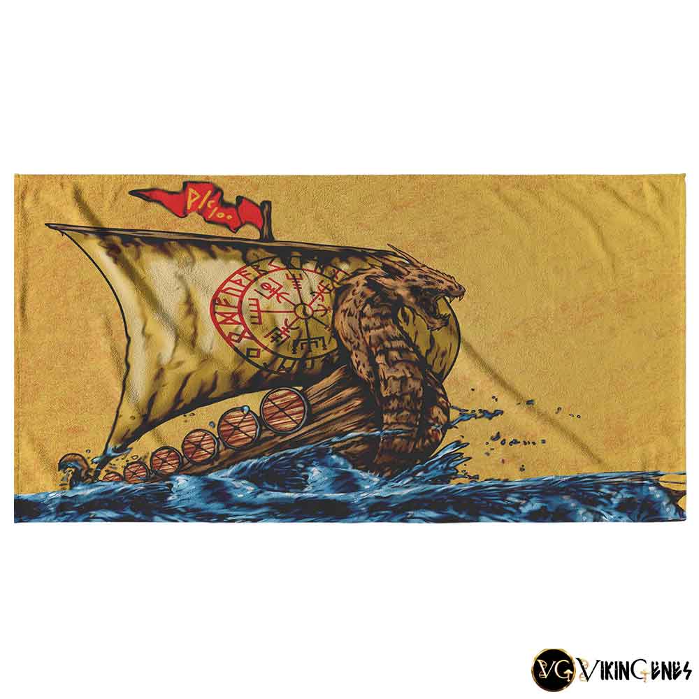 Viking Ship Drakkar Towel