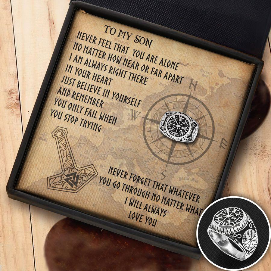 Viking Ring, To My Son,"I Will Alway Love You", Ring Gift With Message Card