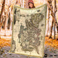The Viking Era Map Fleece Blanket