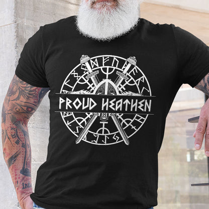 Proud Heathen Runes Viking T Shirt