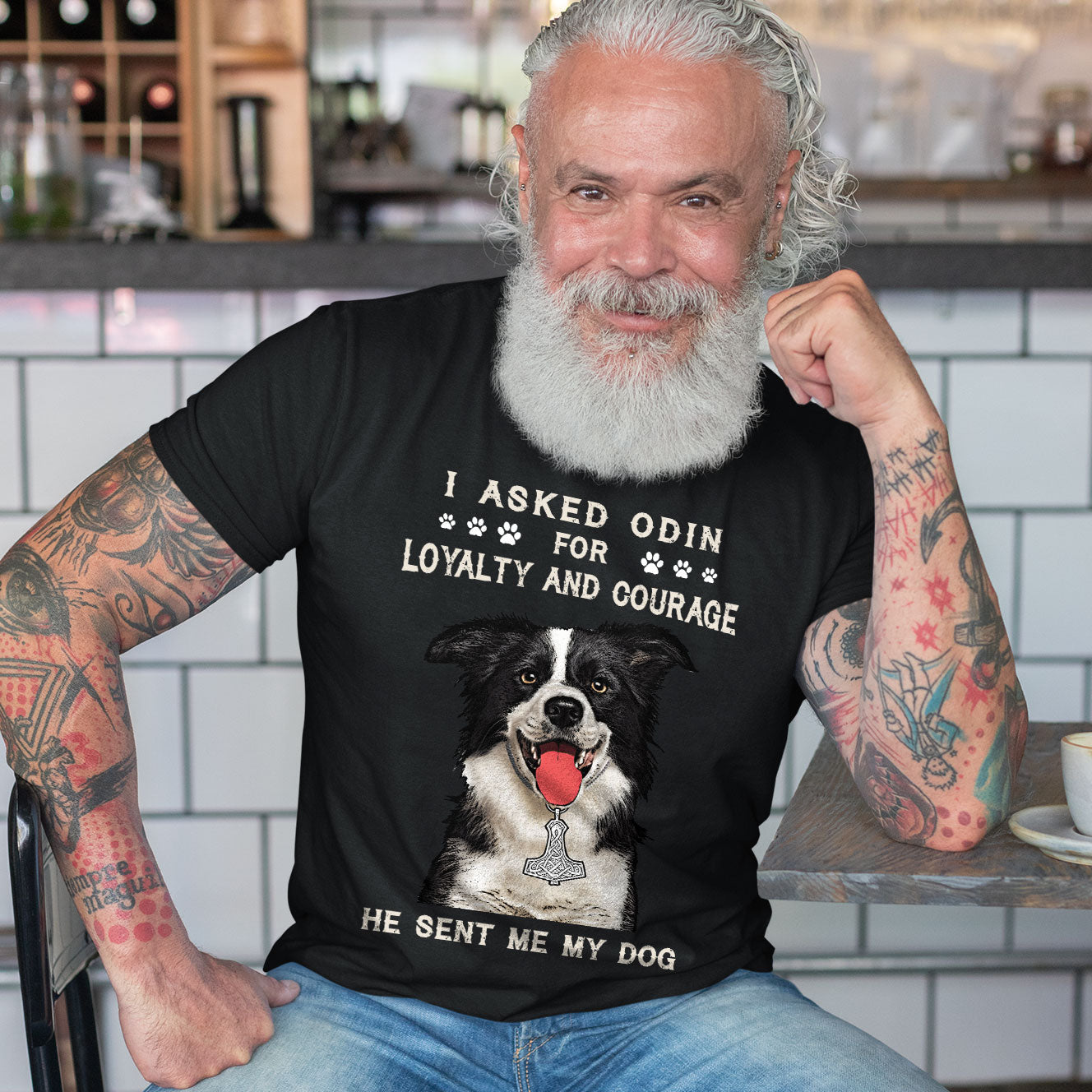 Odin Sent My Dog Viking T Shirt