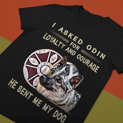 Odin Sent My Dog Viking T Shirt