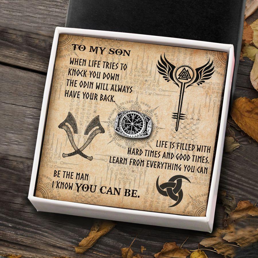 Viking Ring, To My Son, Ring Gift With Message Card