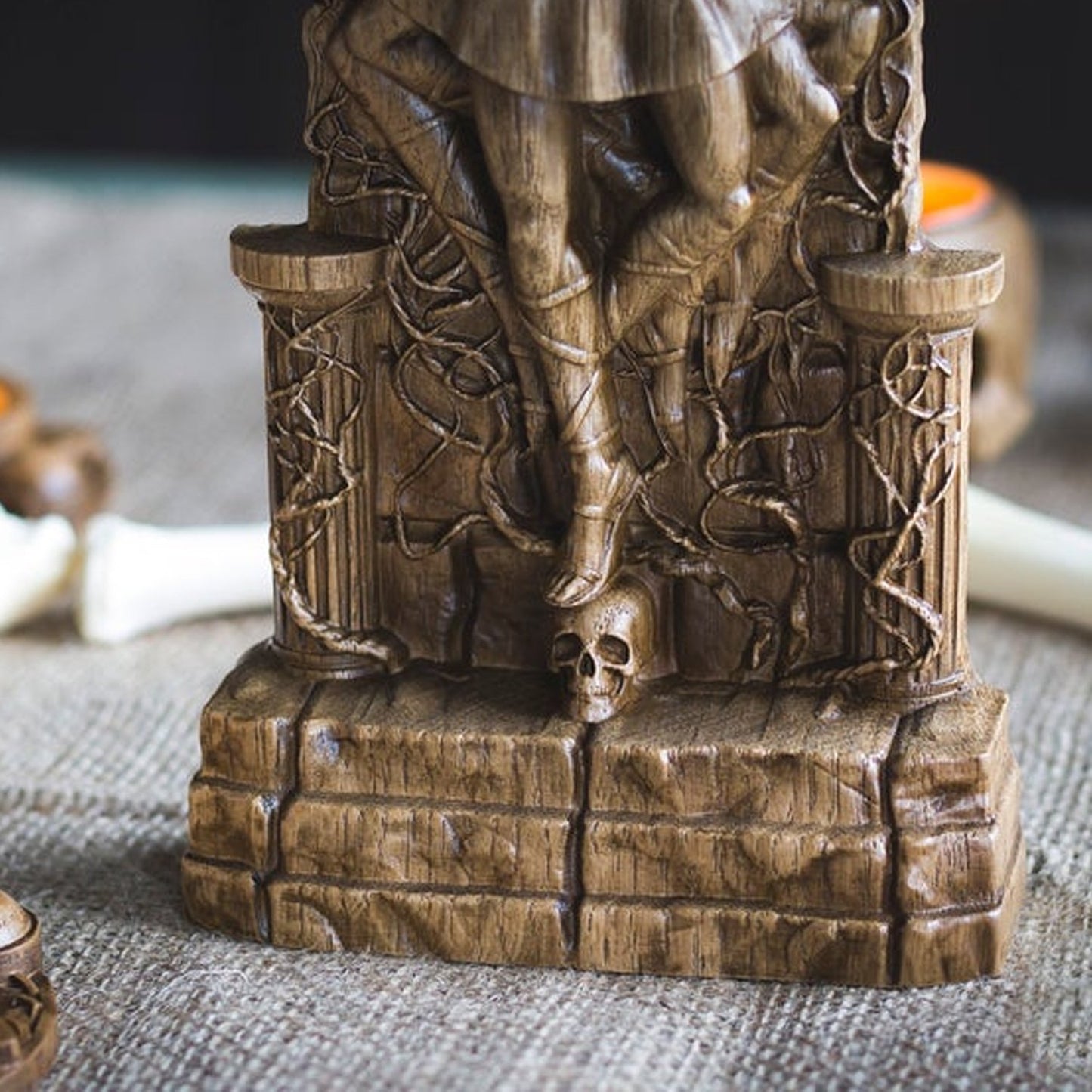 Wooden Hecate, Hekate Statue, Greek Goddess