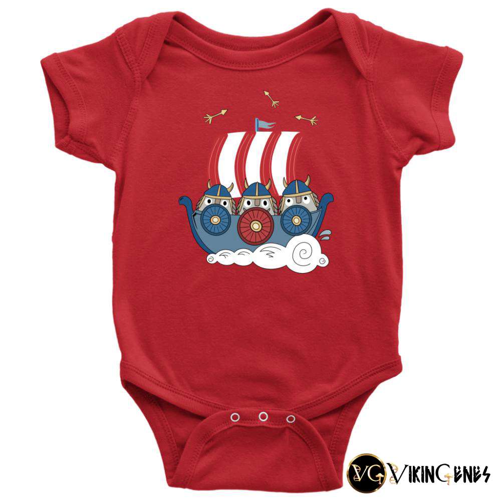 Viking Long Ship -  Baby Bodysuit