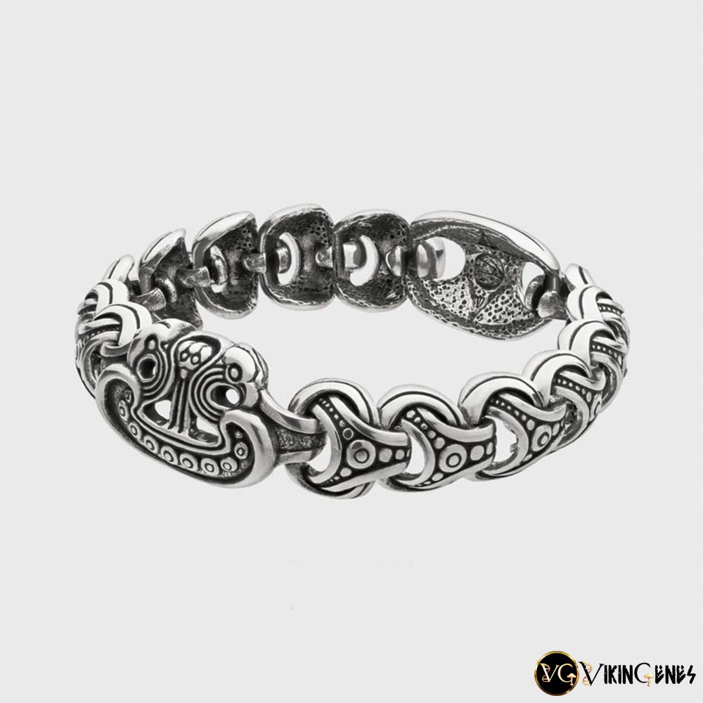 Sterling Silver Viking Drakkar Bracelet