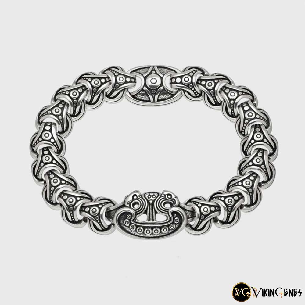 Sterling Silver Viking Drakkar Bracelet