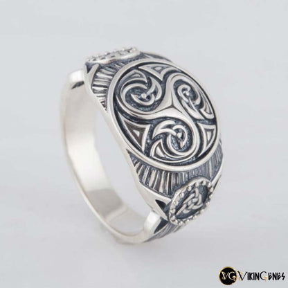 Sterling Silver Triskelion Ring