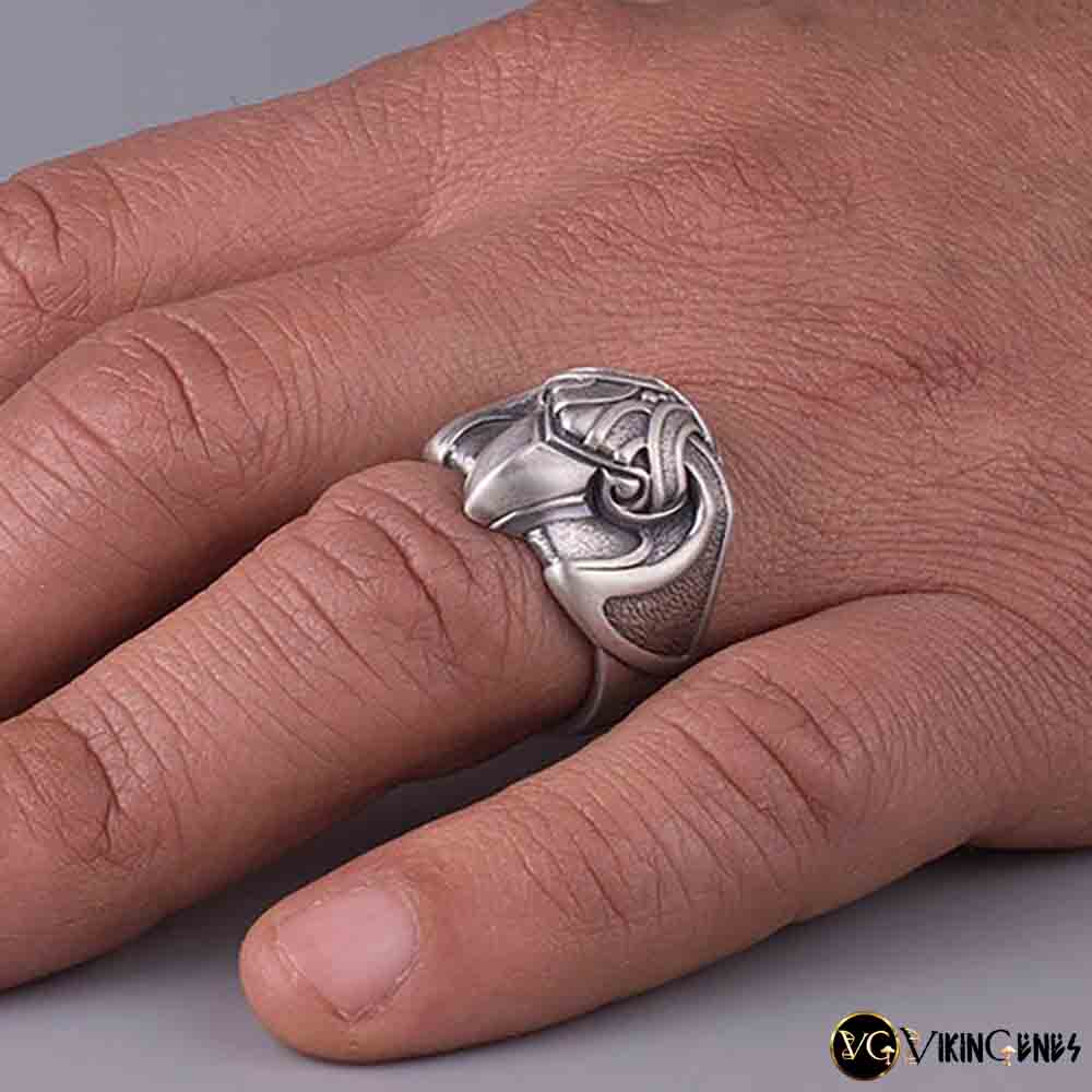 Sterling Silver Odin's Raven Ring