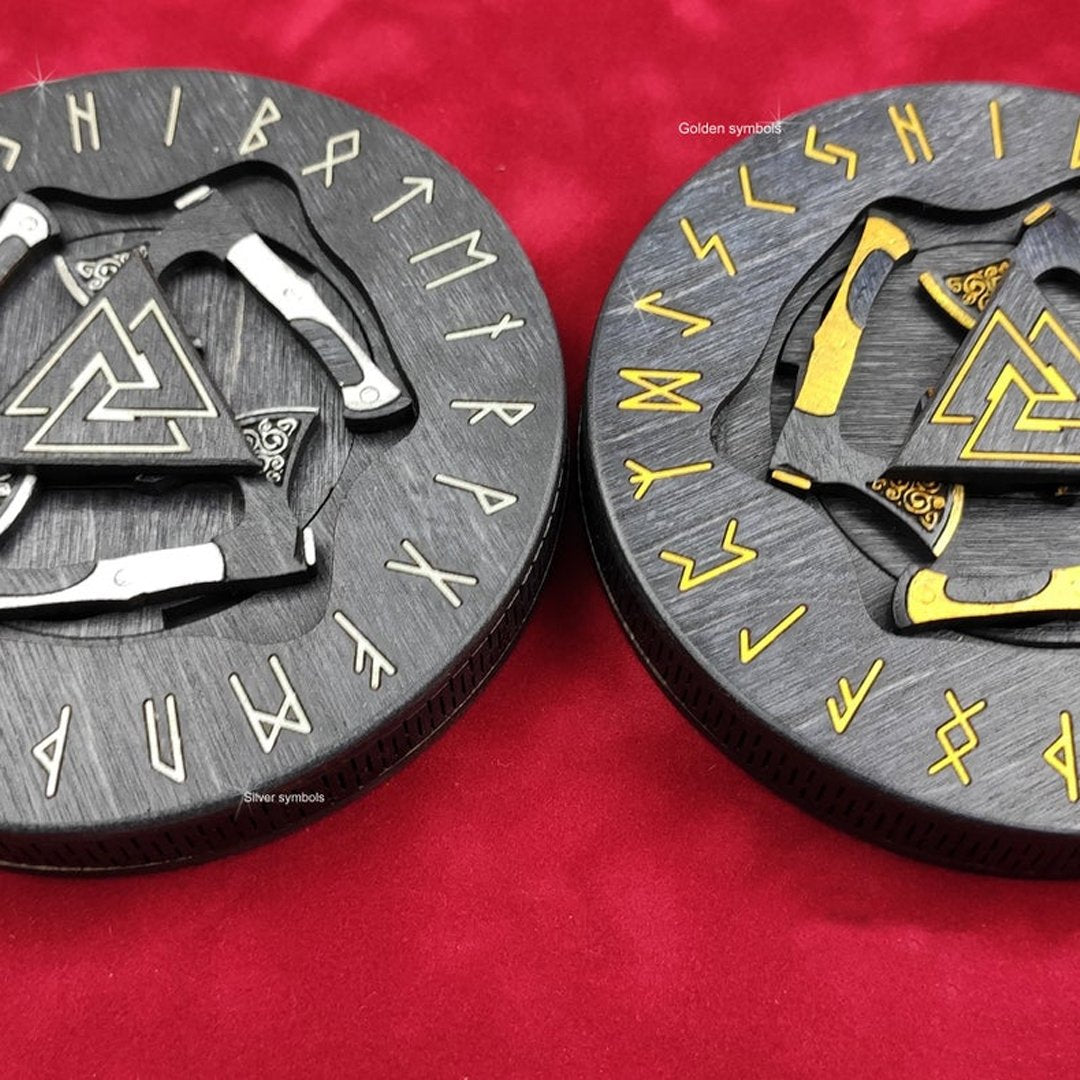 Black Wooden Viking Runes