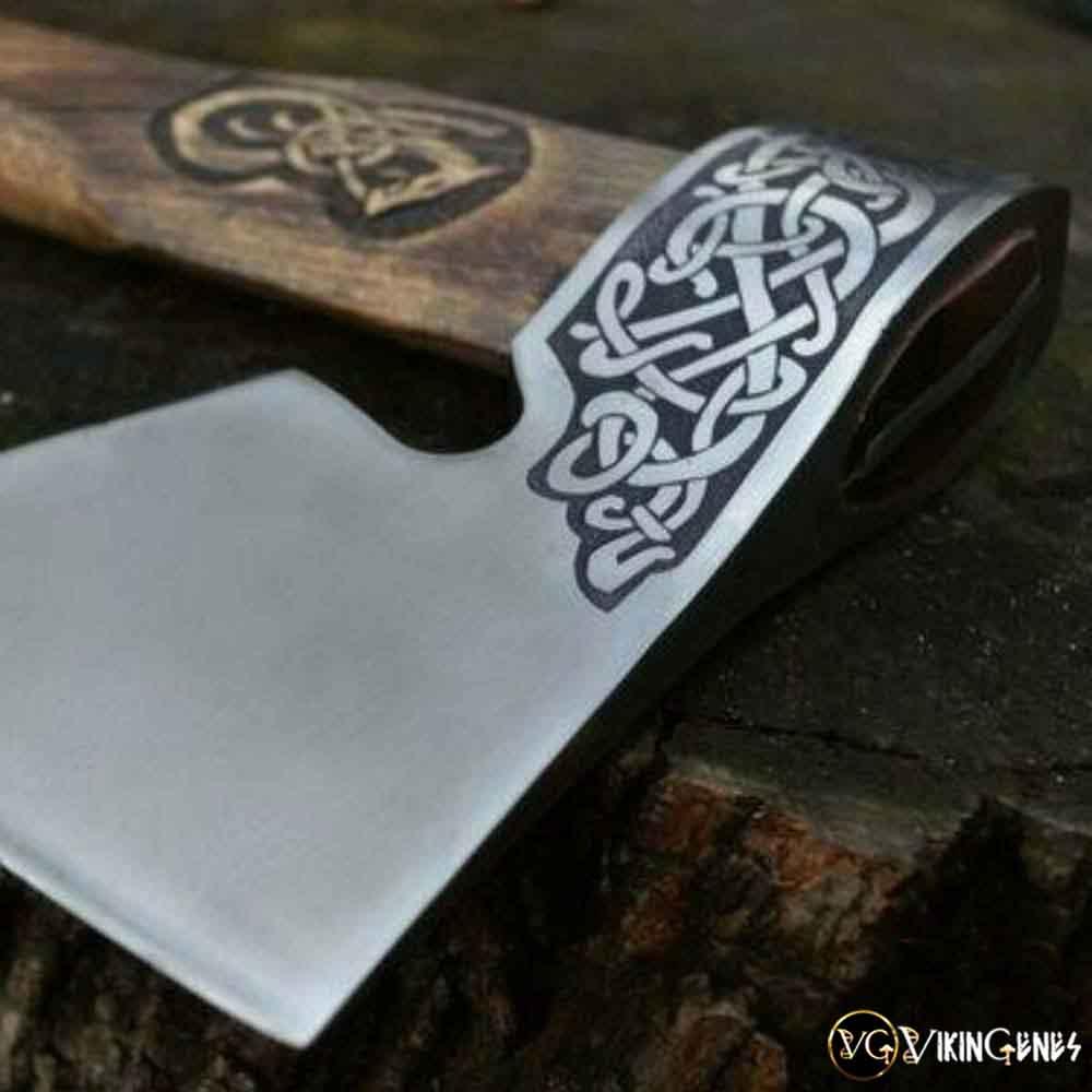 Forged steel Axe with Wood Handle