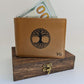 Handmade Tree Of Life Brown Leather Wallet