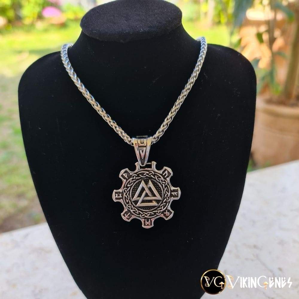 Triquetra & Valknut Stainless Steel Necklace