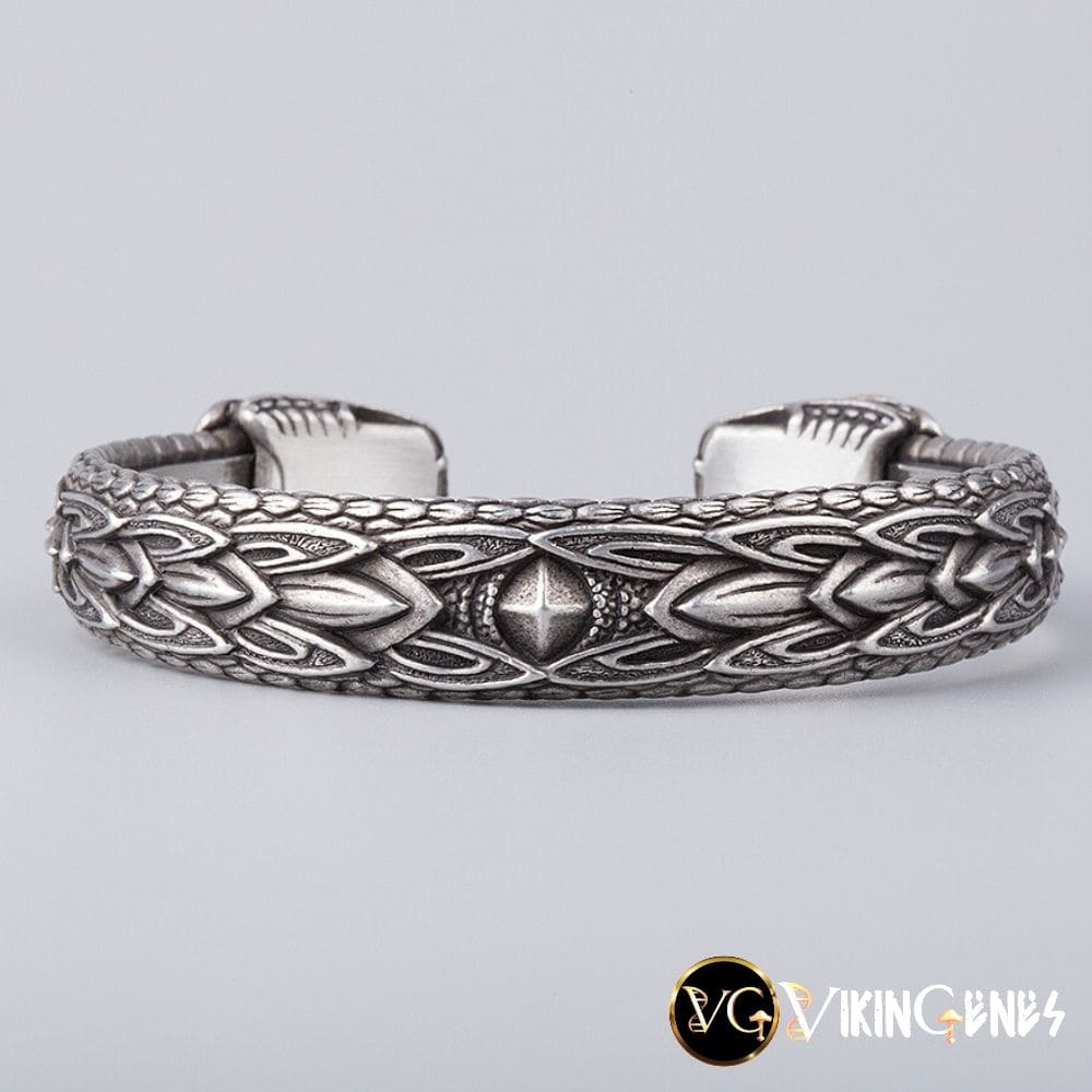 Viking Arm Ring With Midgard Serpent Jormungandr's Heads