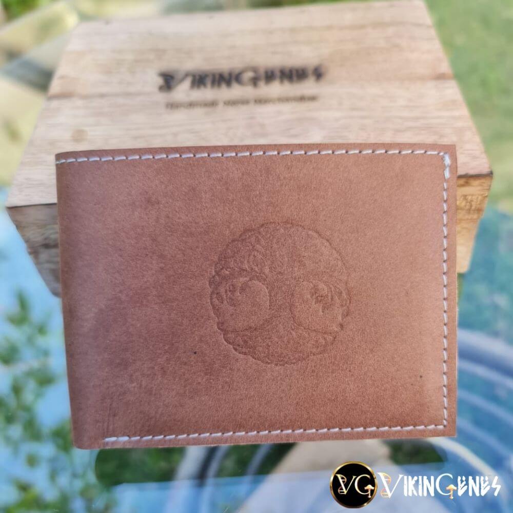 Light Brown Leather Tree Of Life Yggdrasil Wallet