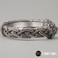 Sterling Silver Norse Metal Arm Ring With Wolf Heads