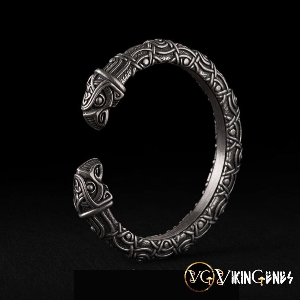 Viking Arm Ring With Odin's Ravens Hugin & Munin