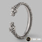 925 STERLING SILVER ARM RING WITH BEAR HEADS