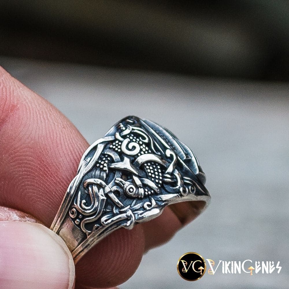 Sterling Silver Valknut Ring