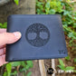 Handmade Tree Of Life Black Leather Wallet