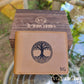 Handmade Tree Of Life Brown Leather Wallet