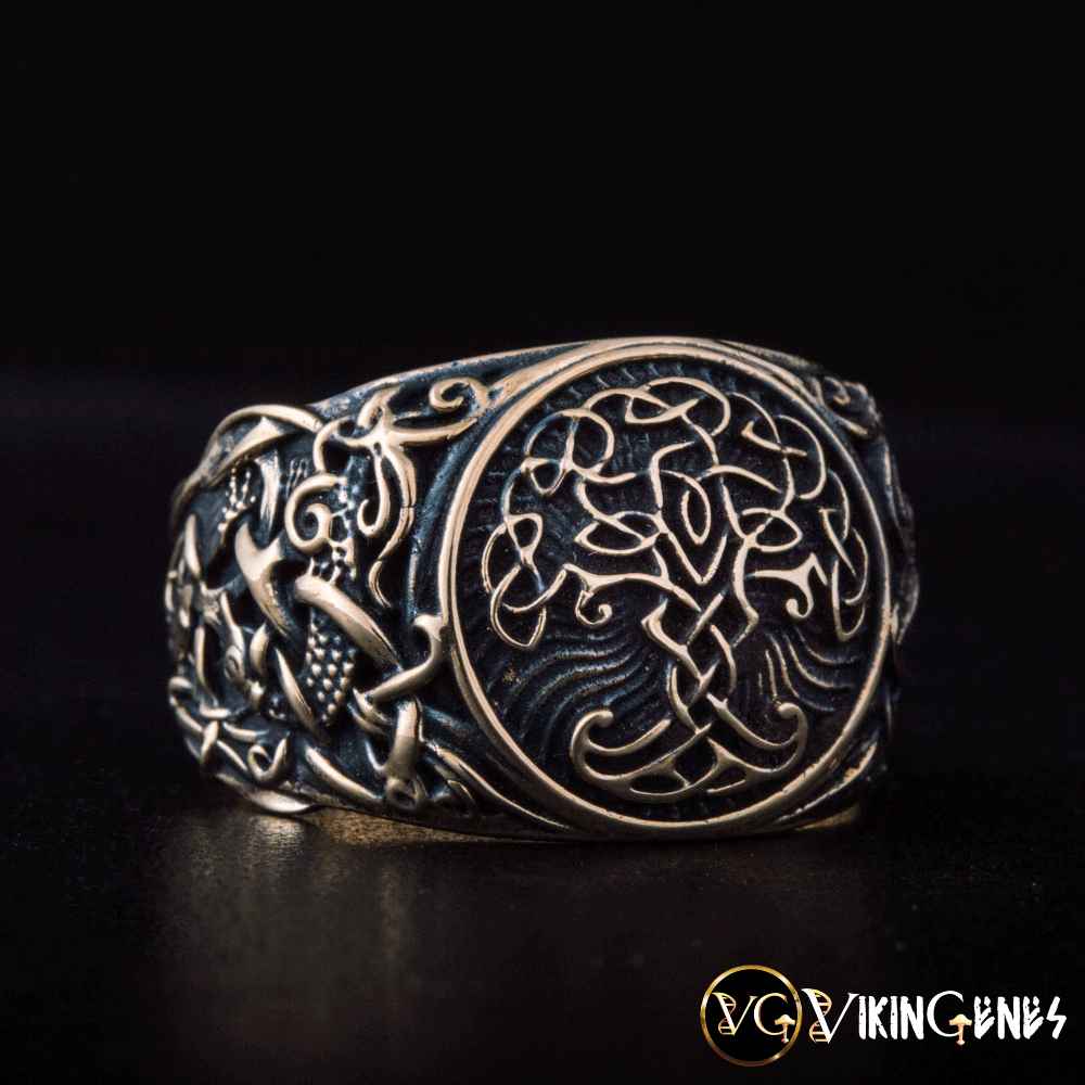 Bronze Yggdrasil Tree Of Life Ring
