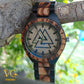 Valknut Handmade Engraved Wooden Watch