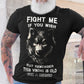 Fight Me If You Wish Wolf Viking T-shirt