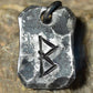 Hand Forged Steel Rune Pendants, Viking Necklace