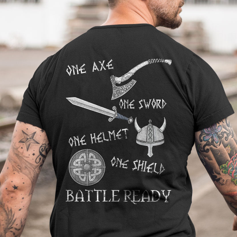 Battle Ready Viking T Shirt for Men