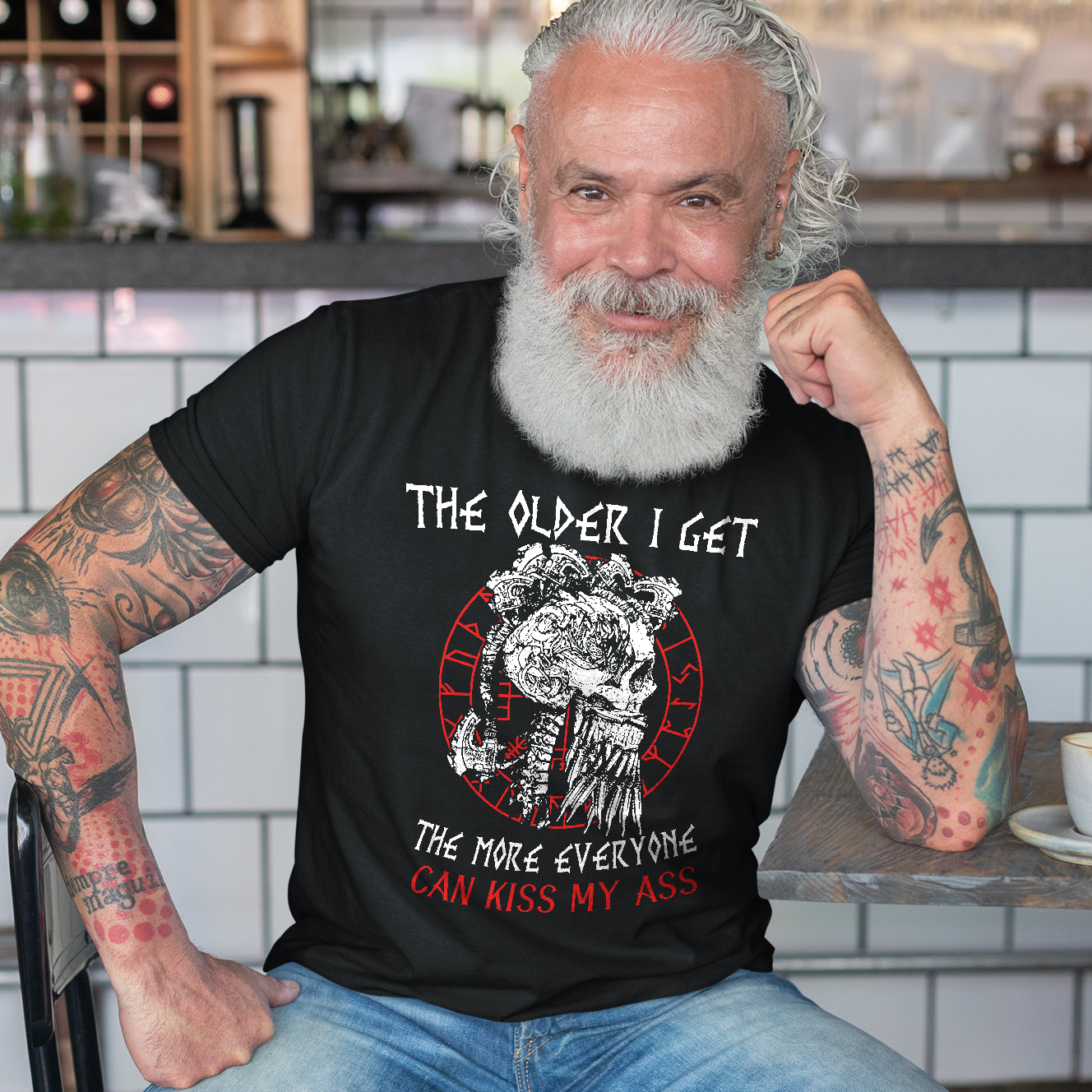 Kiss My Ass Viking T Shirt