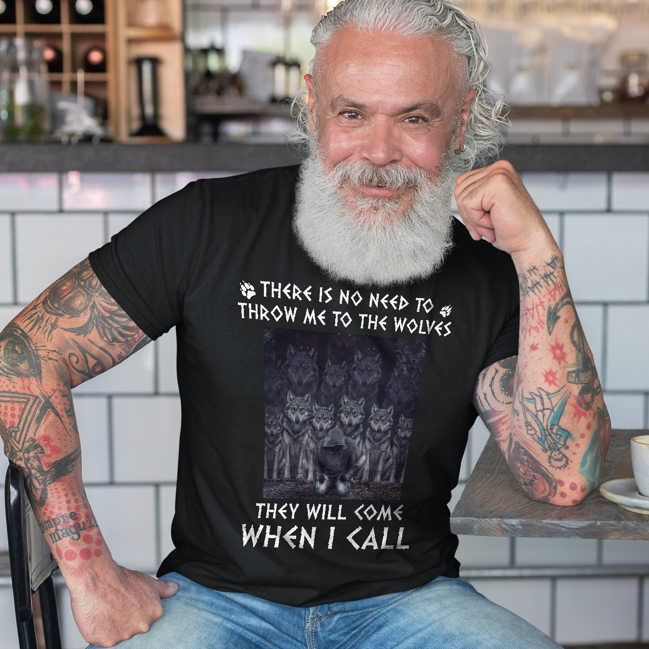 Wolves Come When I Call Viking T Shirt